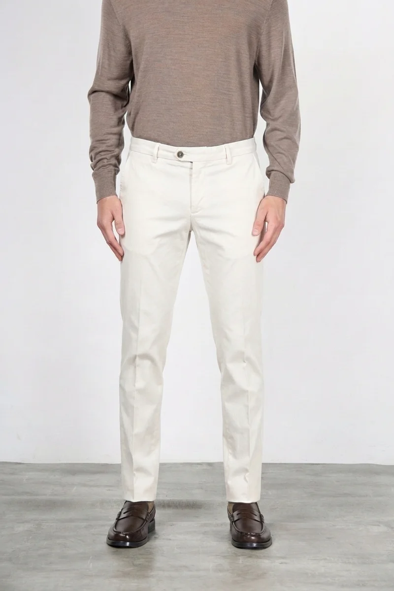 New York pantalon chino homme en gabardine stretch regular fit ①
