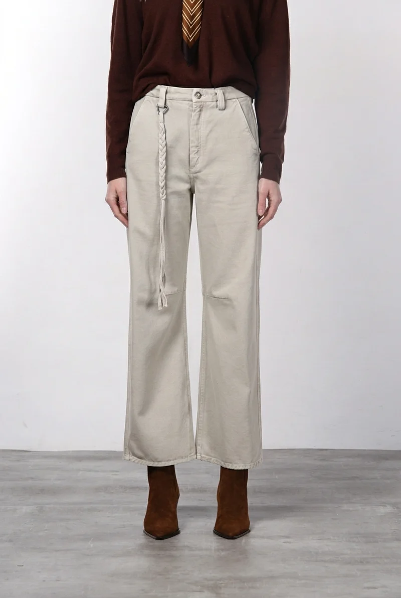 Valerie pantalon chino femme en twill balloon fit ①