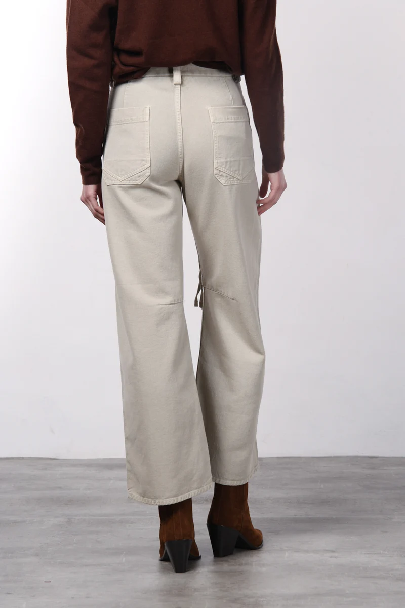 Valerie pantalon chino femme en twill balloon fit ①
