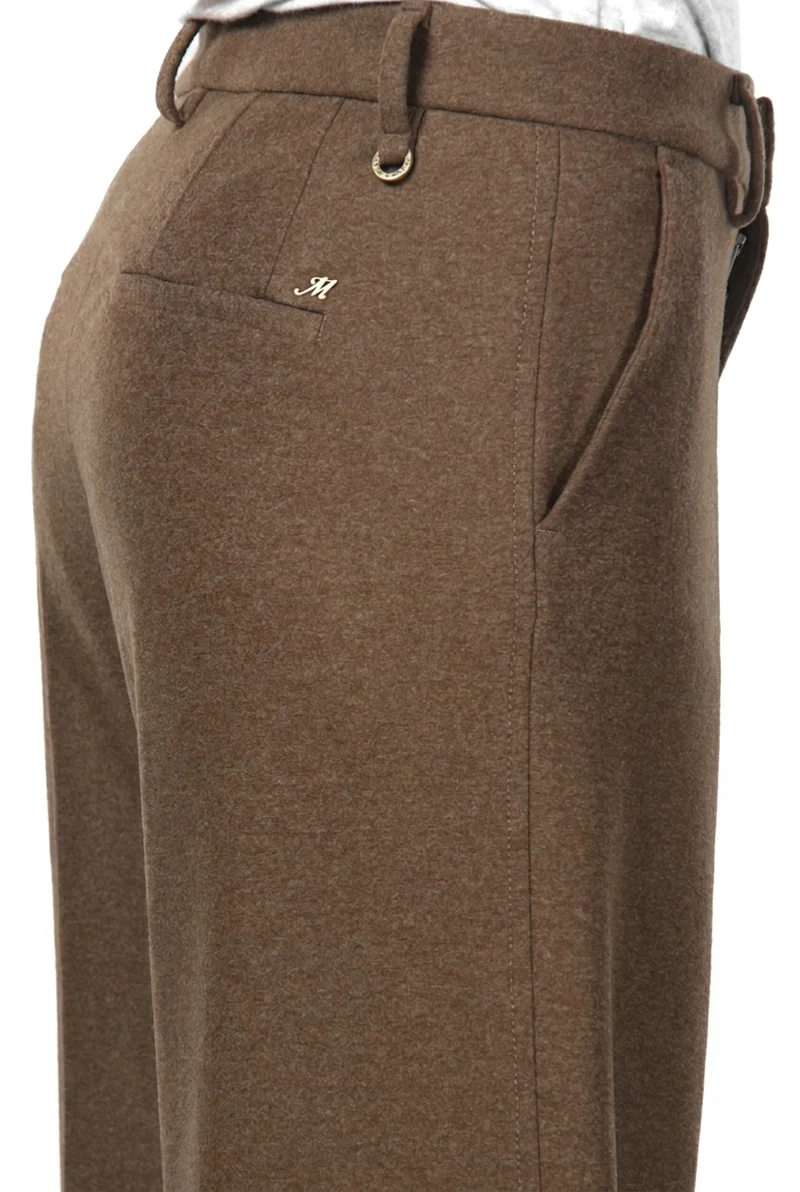 New York Studio Tailored pantalon chino femme en jersey flanelle straight fit