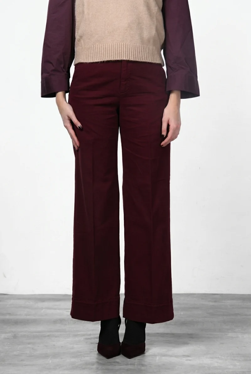 New York Studio pantalon chino femme en satin straight fit