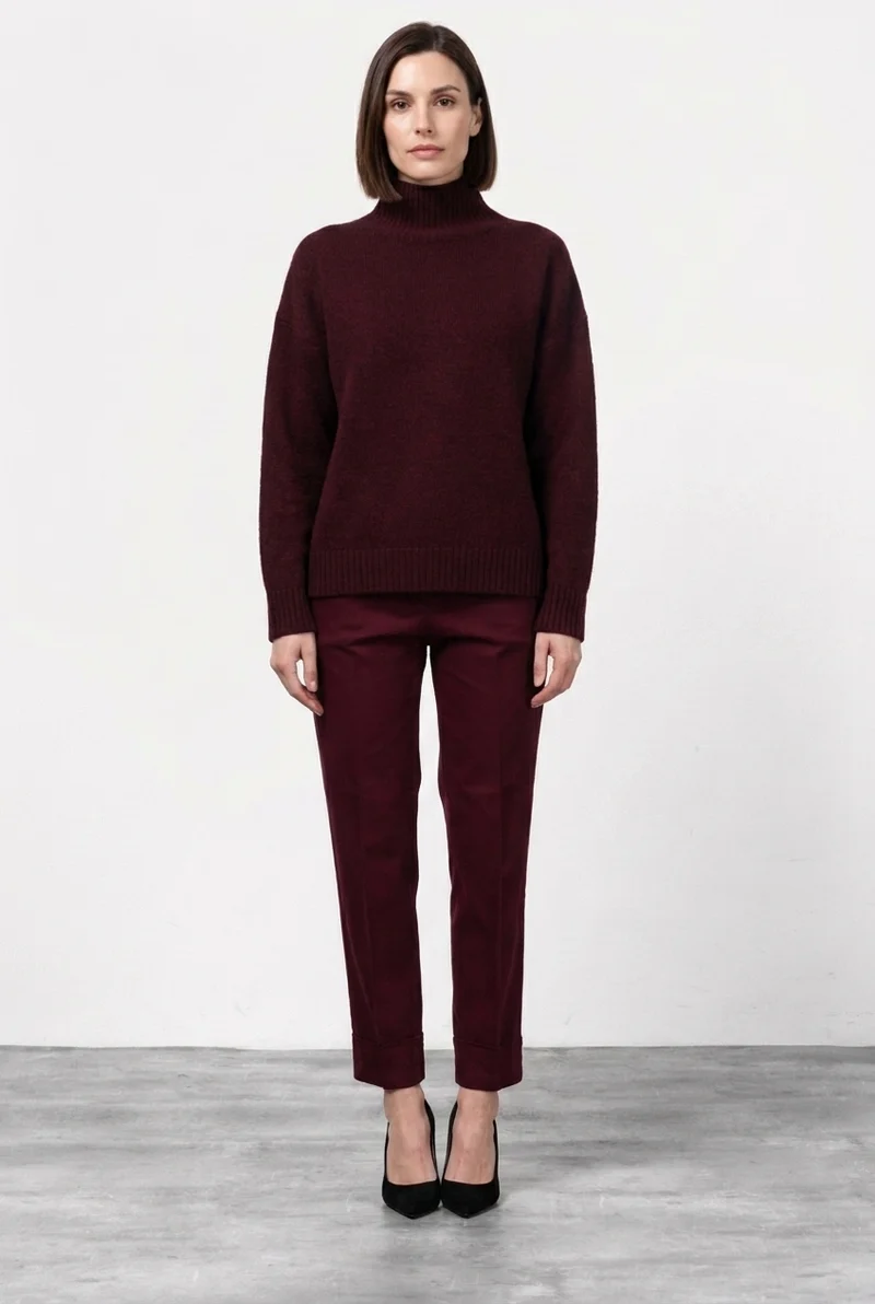 New York Carrot pantalon chino femme en satin carrot fit ①