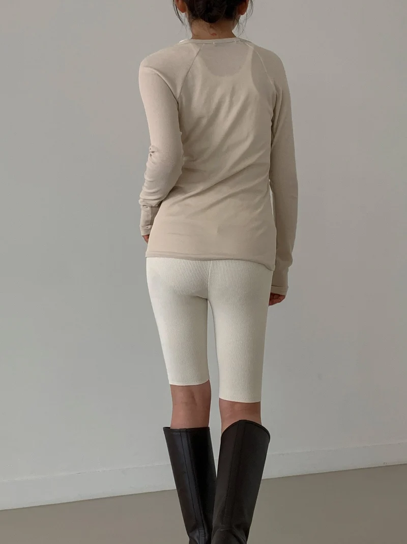 Moment Ribbed Knit Biker Shorts