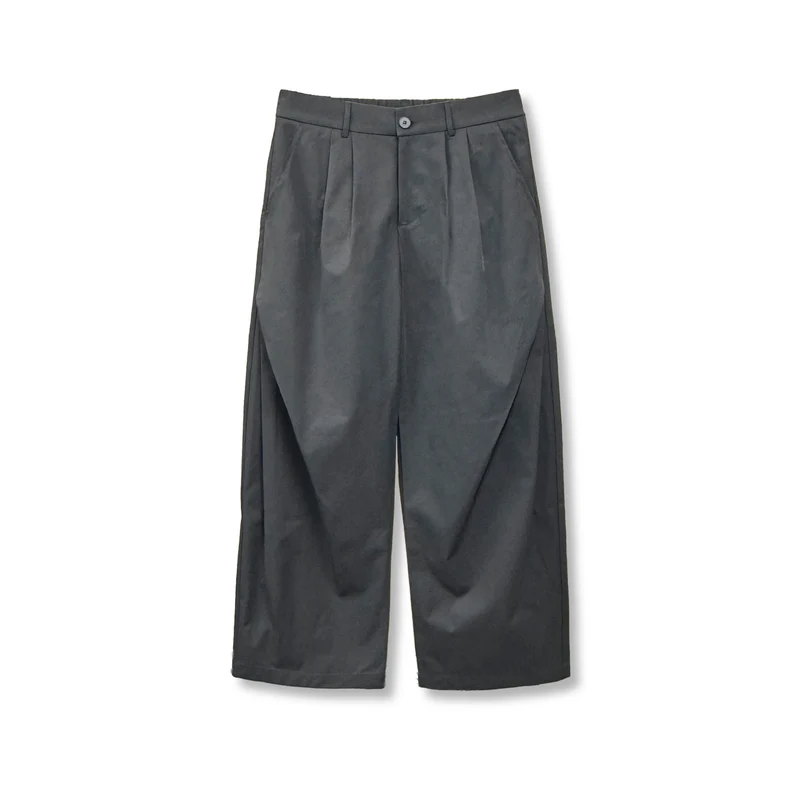 Gumi Cross Tuck Wide Leg Pants with Elastic Waistband