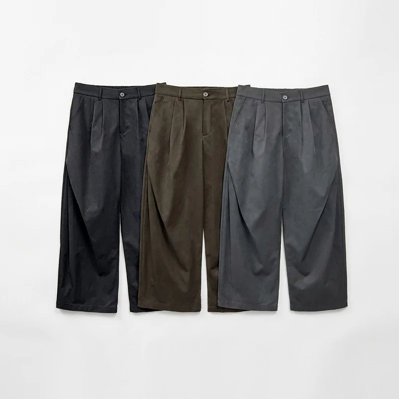 Gumi Cross Tuck Wide Leg Pants with Elastic Waistband