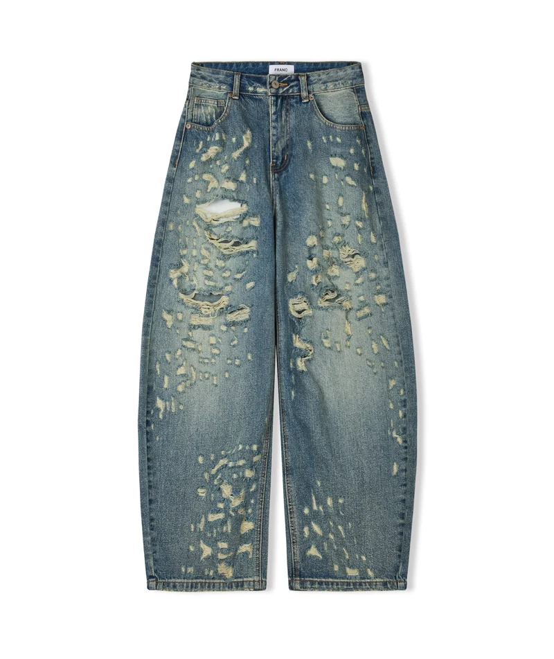 Franc Heavy Distressed Barrel Denim