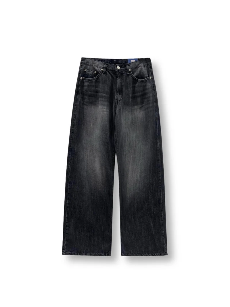 Nb.j Vintage Wash Wide Leg Denim Jeans