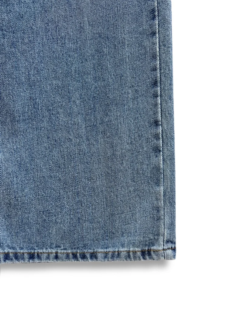 Nb.j Vintage Wash Wide Leg Denim Jeans