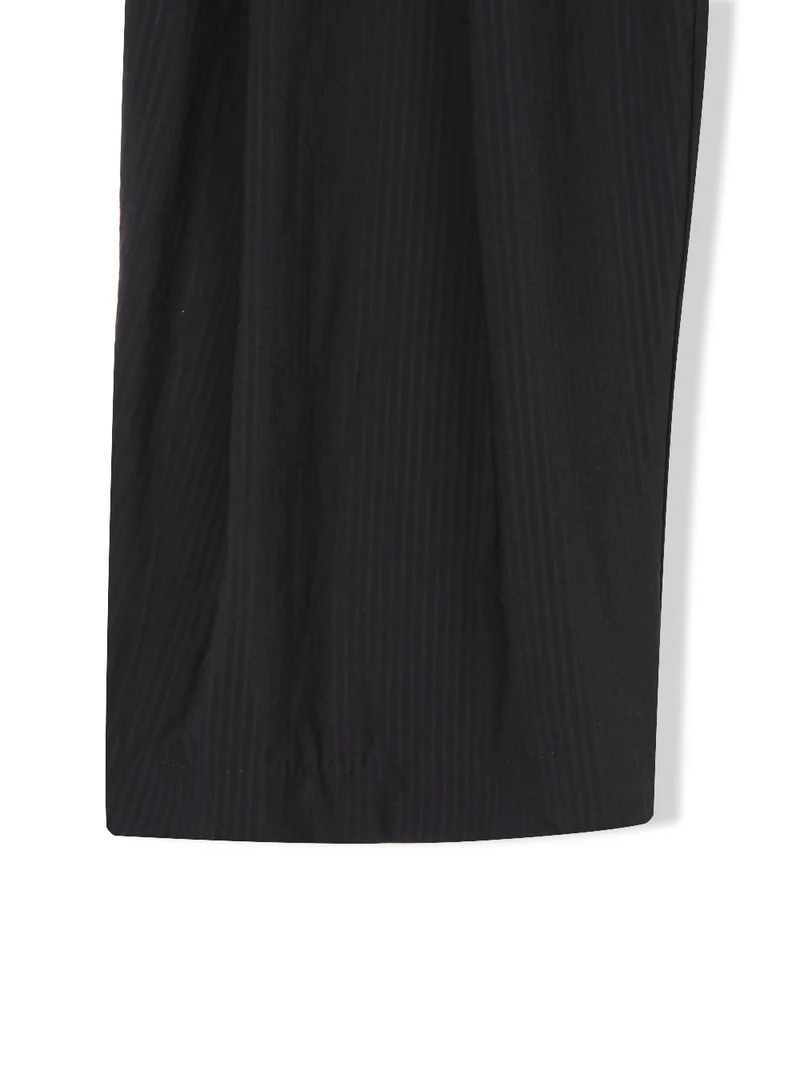 Act Pinstripe Double Pleat Wide Pants (Unisex)