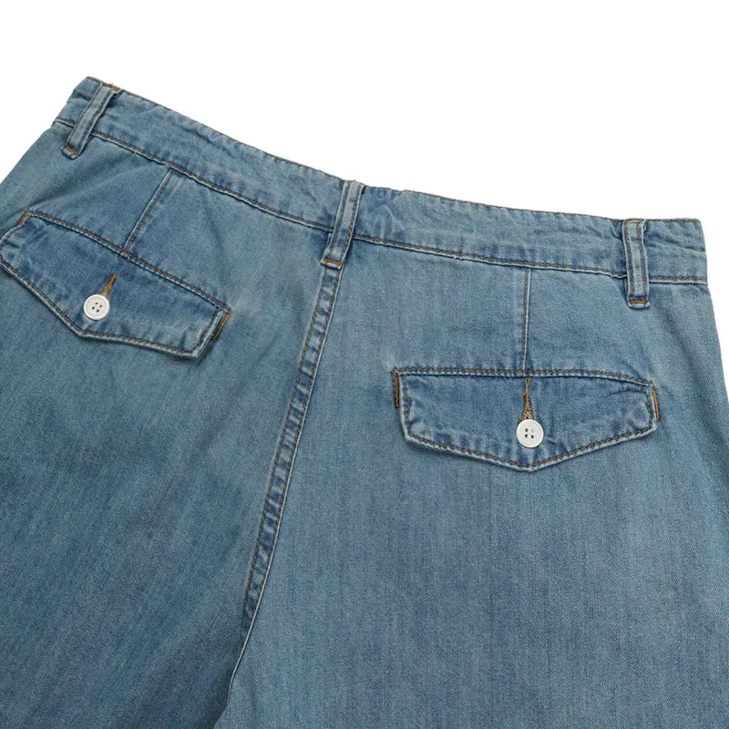 Veil Wide Bermuda Denim Shorts
