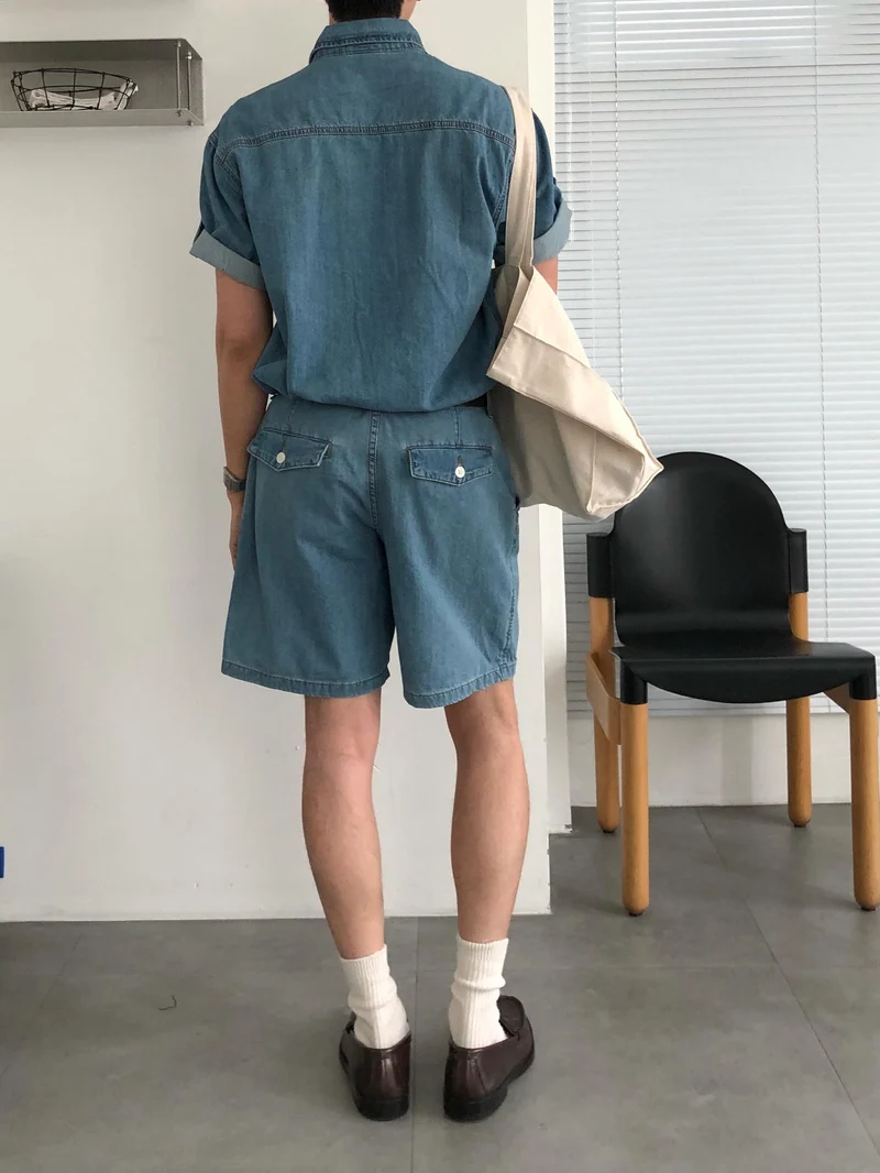 Veil Roll-Up Sleeve Denim Shirt