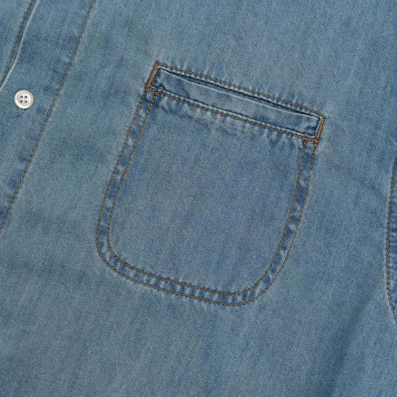 Veil Roll-Up Sleeve Denim Shirt