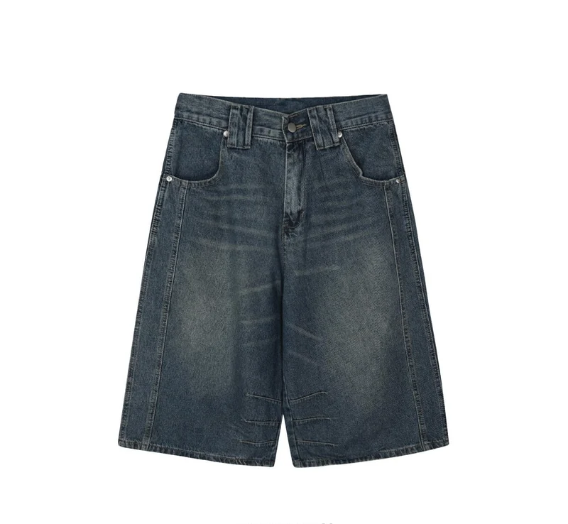Veil Buckle Detail Bermuda Denim Shorts