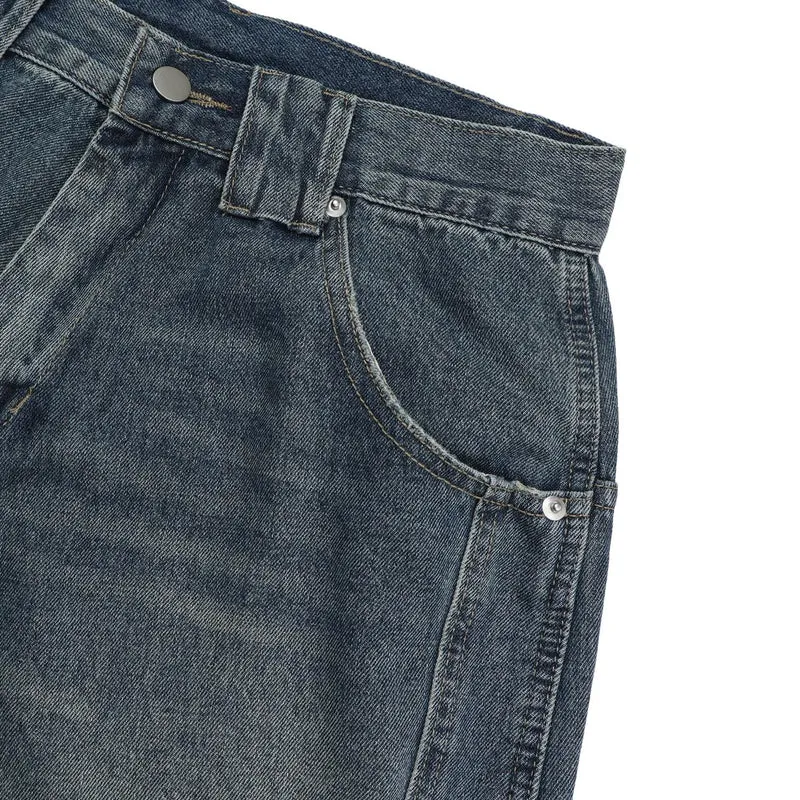 Veil Buckle Detail Bermuda Denim Shorts