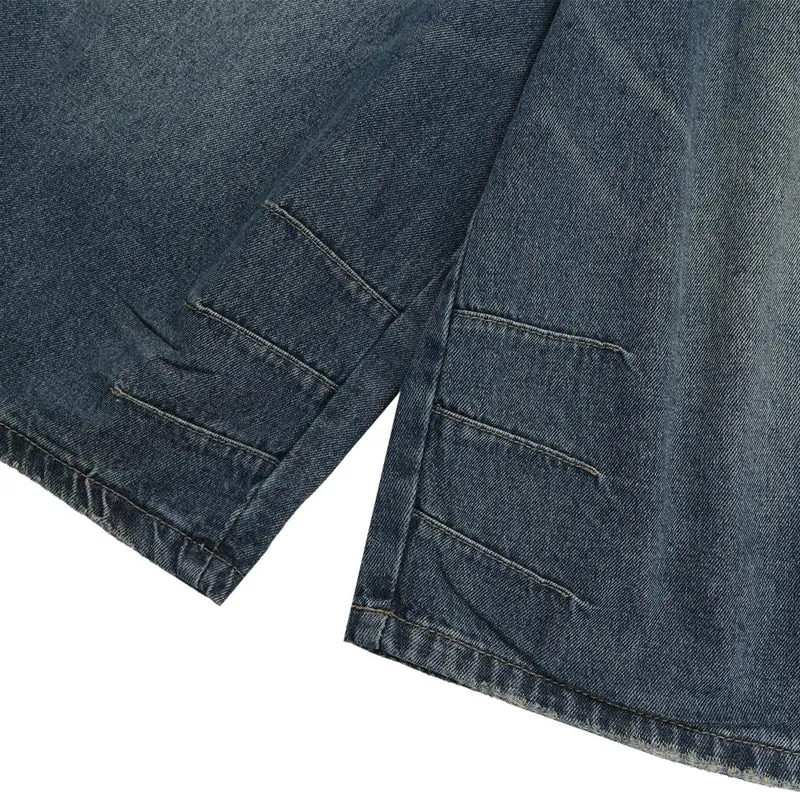 Veil Buckle Detail Bermuda Denim Shorts