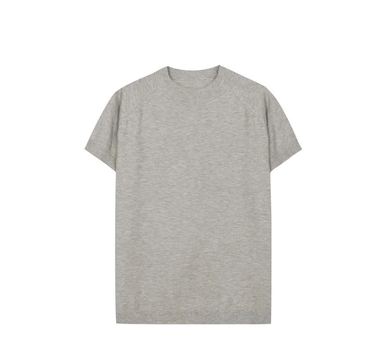(2Pack) Veil Raglan Sleeve Crew Neck Knit Tee
