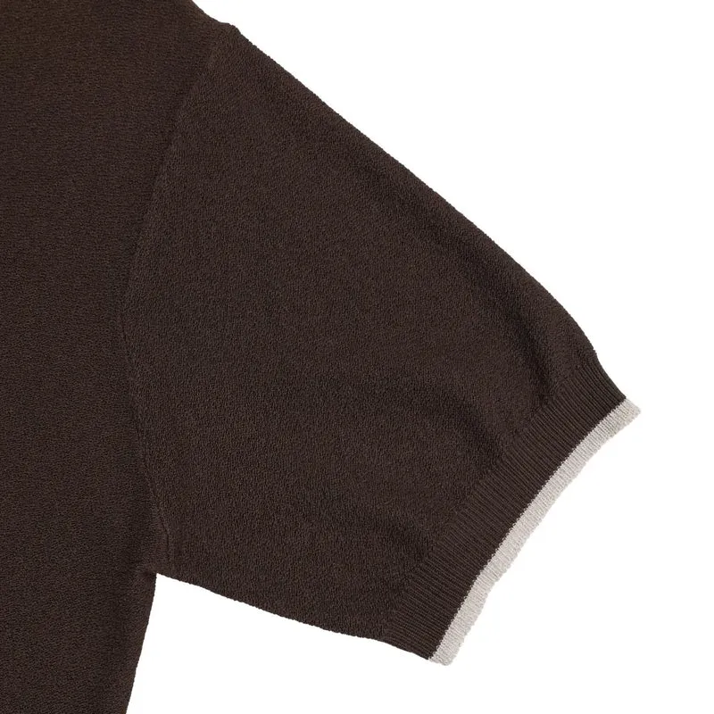 (2Pack) Veil Contrast Trim Crew Neck Knit Tee