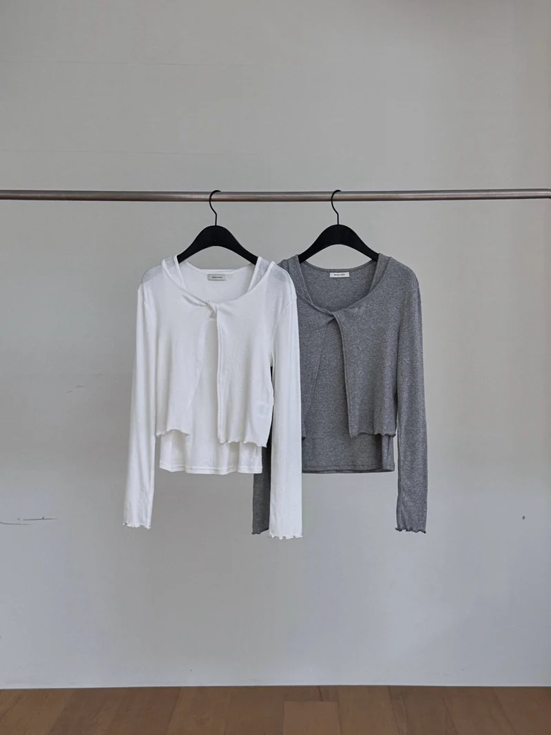 Dressroom Frill Layered Detail Cropped Long Sleeve Top