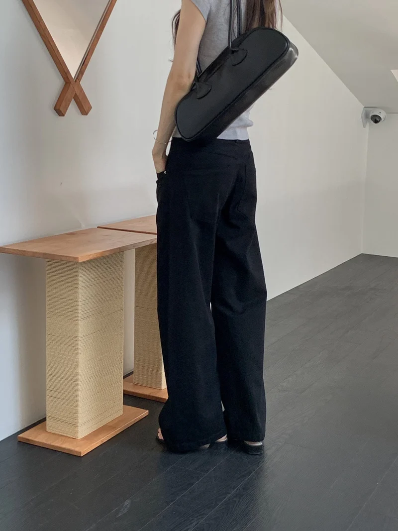 Dressroom High Waist Wide Leg Cotton Pants