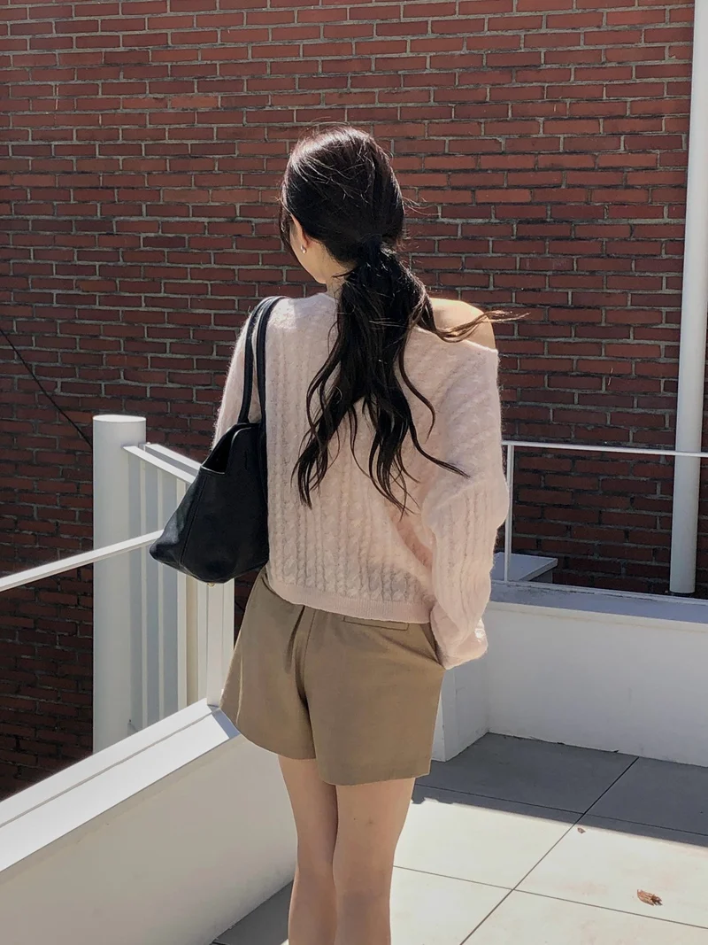 Dressroom Wide Boat Neck Cable Knit Sweater