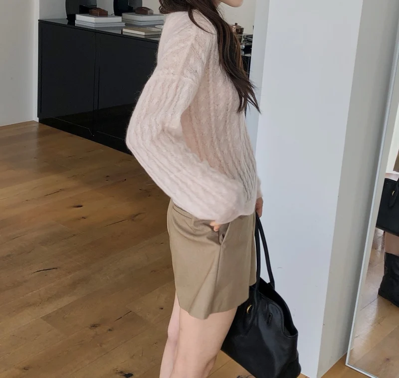 Dressroom Wide Boat Neck Cable Knit Sweater