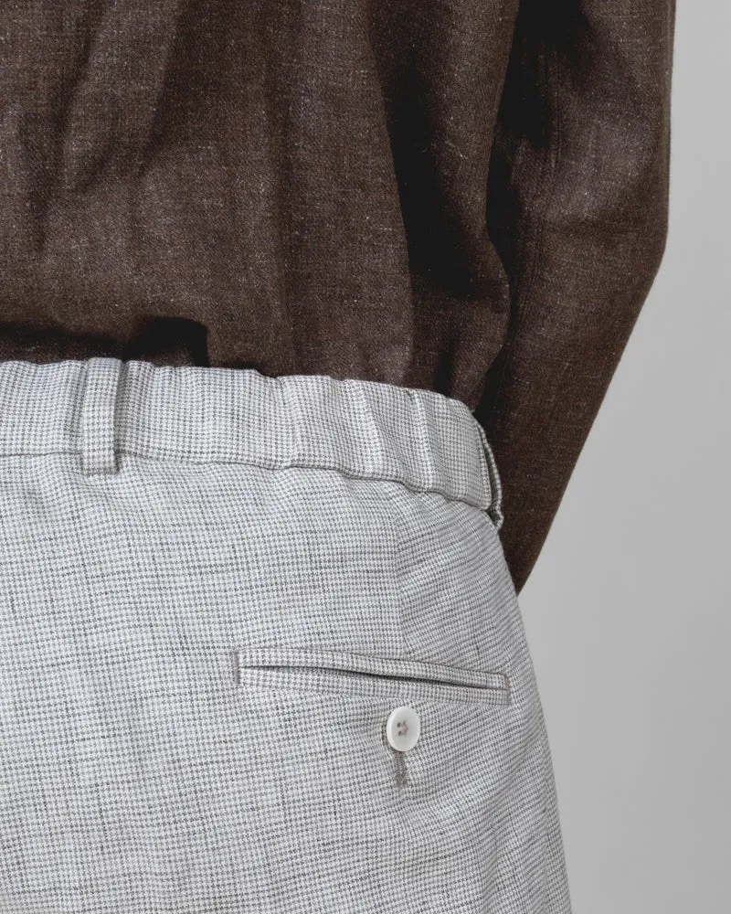 Pantalon à lacet Amovible "Laganas" Piqué en Coton Lin Elasthanne Café & Beige