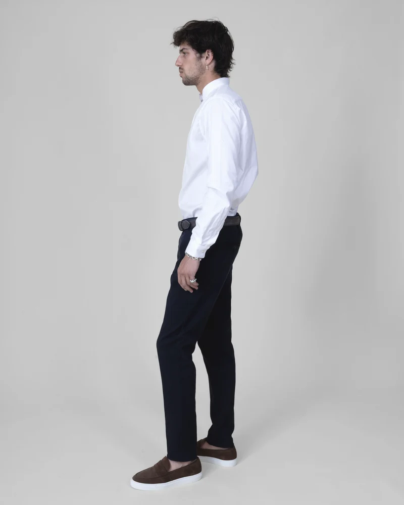 Pantalon "Giorgio" Chino Bleu Marine Coupe Slim