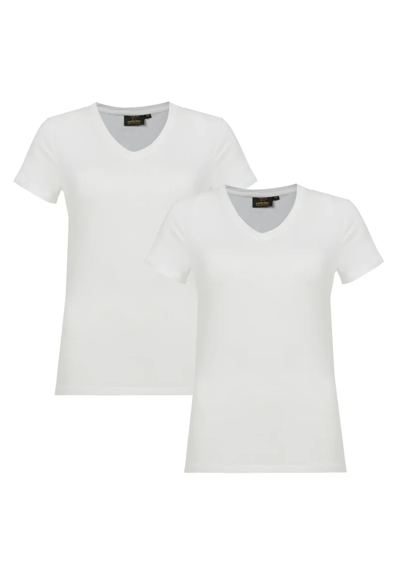 2er-Pack Stretch T-Shirt V-Neck Giorgia
