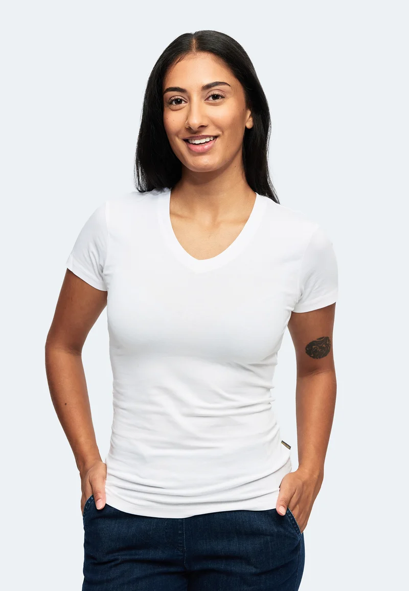2er-Pack Stretch T-Shirt V-Neck Giorgia