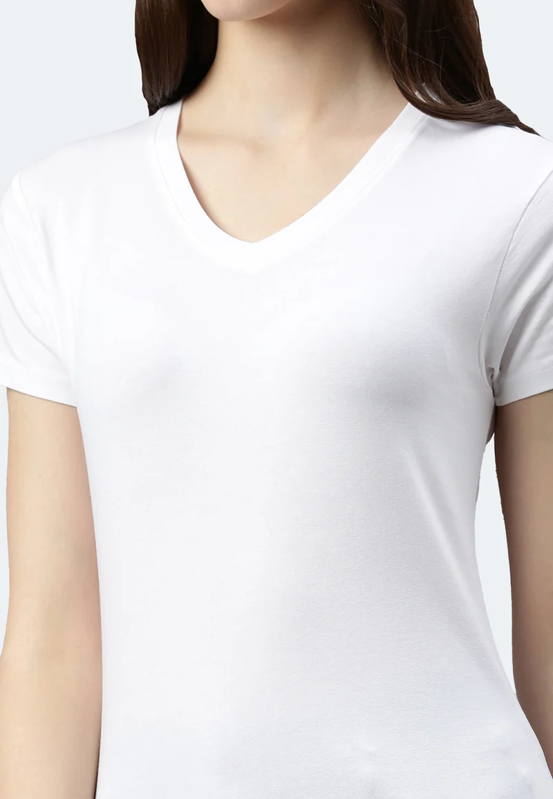 2er-Pack Stretch T-Shirt V-Neck Giorgia