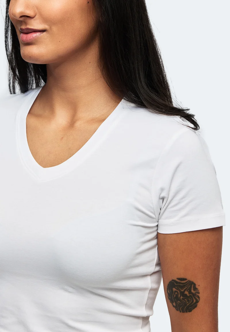 2er-Pack Stretch T-Shirt V-Neck Giorgia