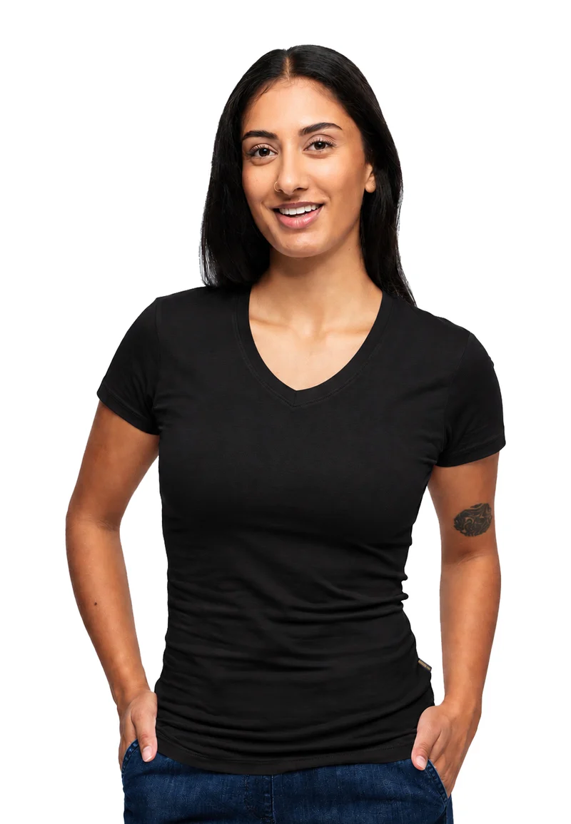 2er-Pack Stretch T-Shirt V-Neck Giorgia