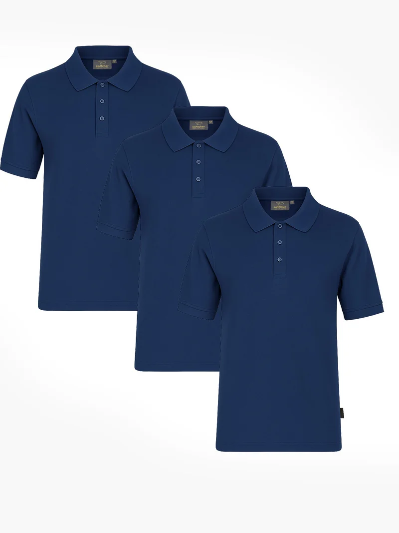 3-er-Pack Premium Piqué Bio Poloshirt John