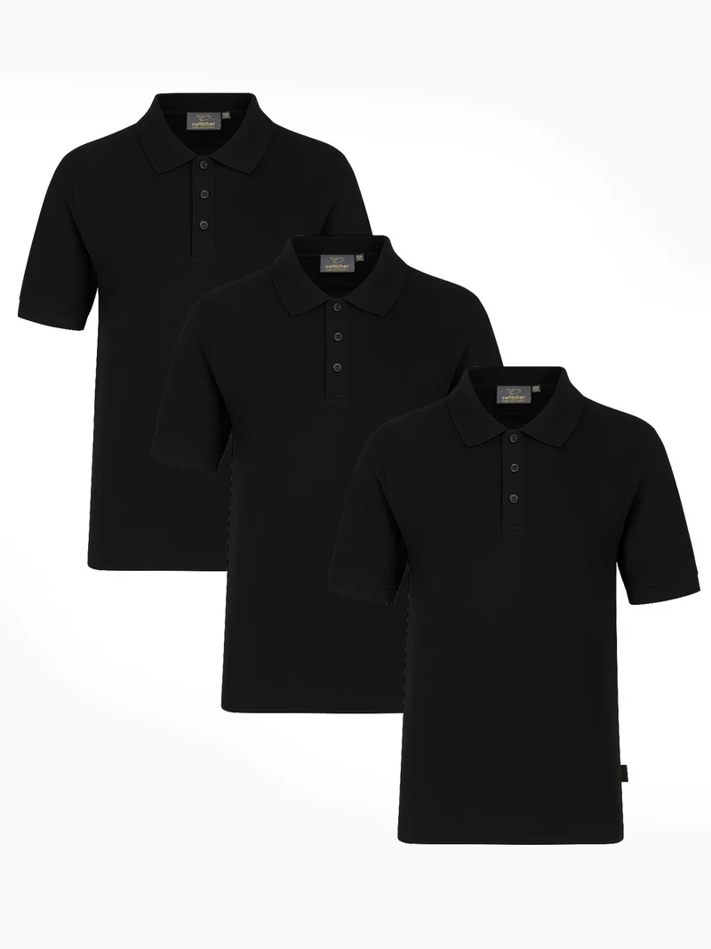 3-er-Pack Premium Piqué Bio Poloshirt John