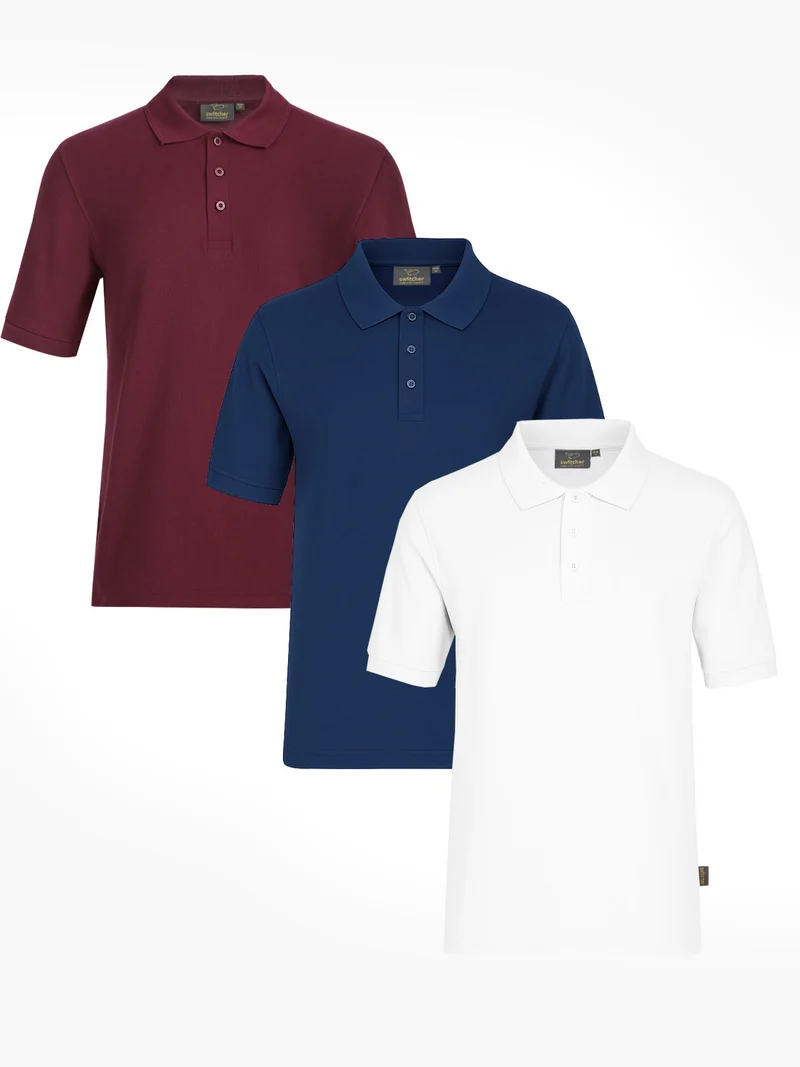 3-er-Pack Premium Piqué Bio Poloshirt John