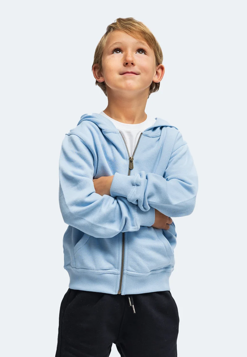 Kinder Zip Hoodie Bruce 100% Bio Baumwolle