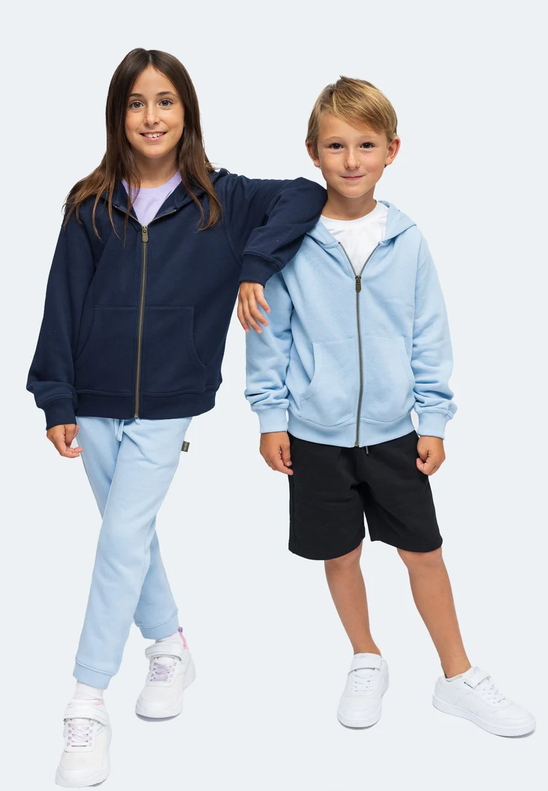 Kinder Zip Hoodie Bruce 100% Bio Baumwolle