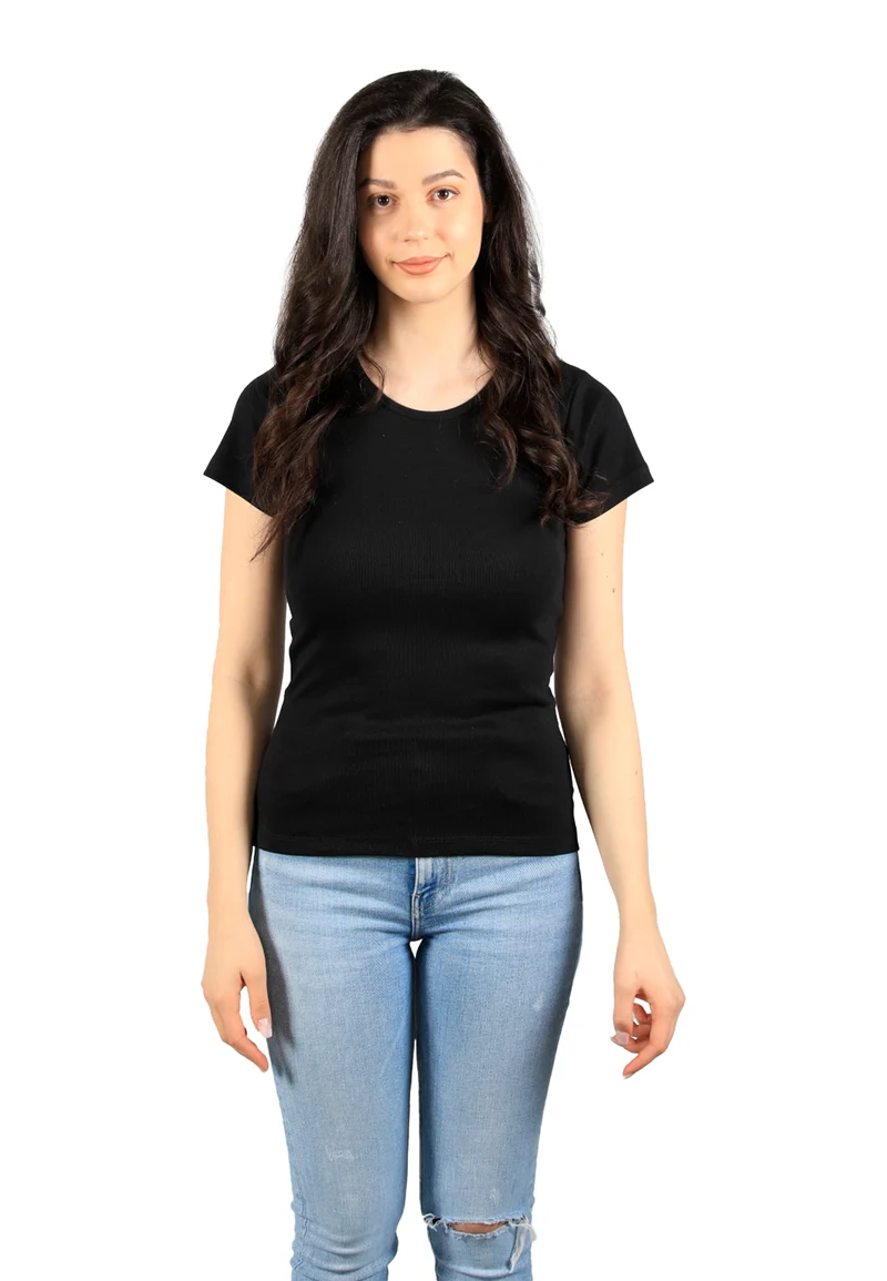 2850 Sally – Nachhaltiges Damen Rib T-Shirt mit Rundhals