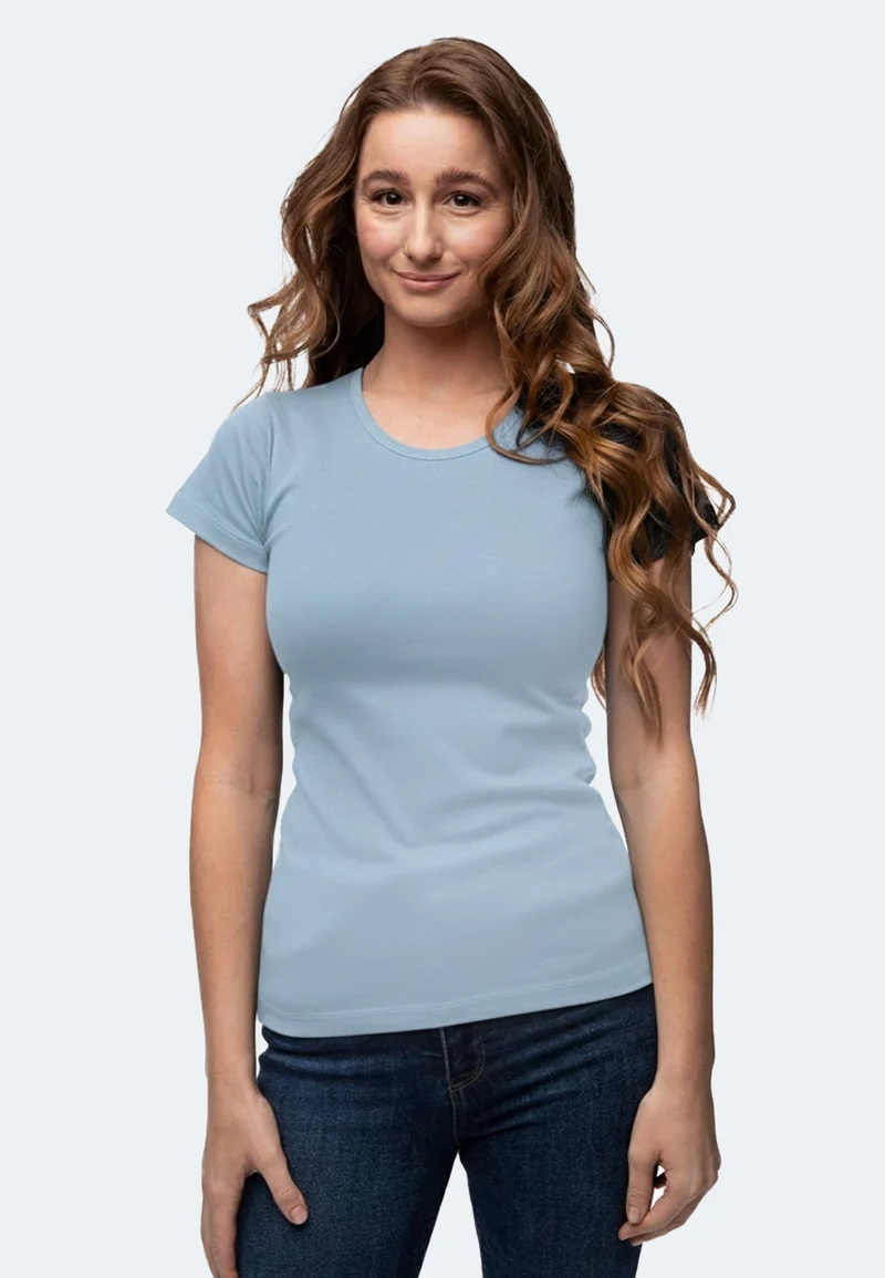 2850 Sally – Nachhaltiges Damen Rib T-Shirt mit Rundhals