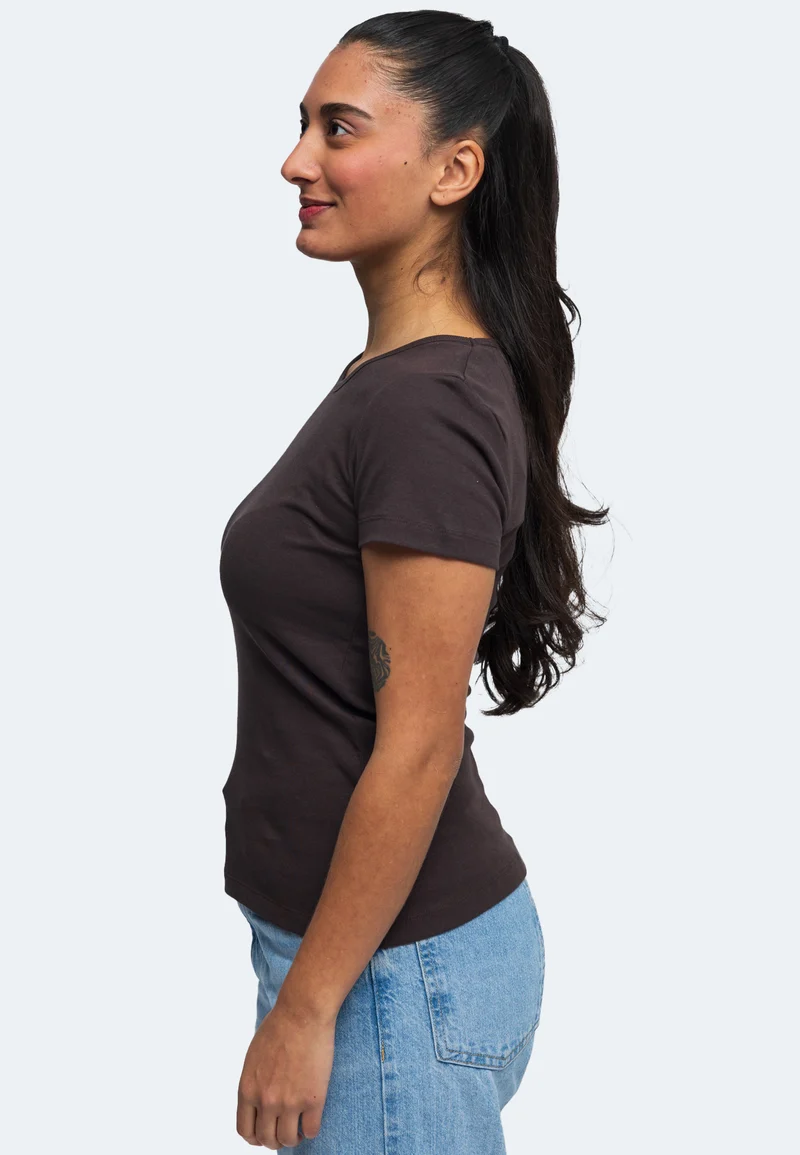2850 Sally – Nachhaltiges Damen Rib T-Shirt mit Rundhals