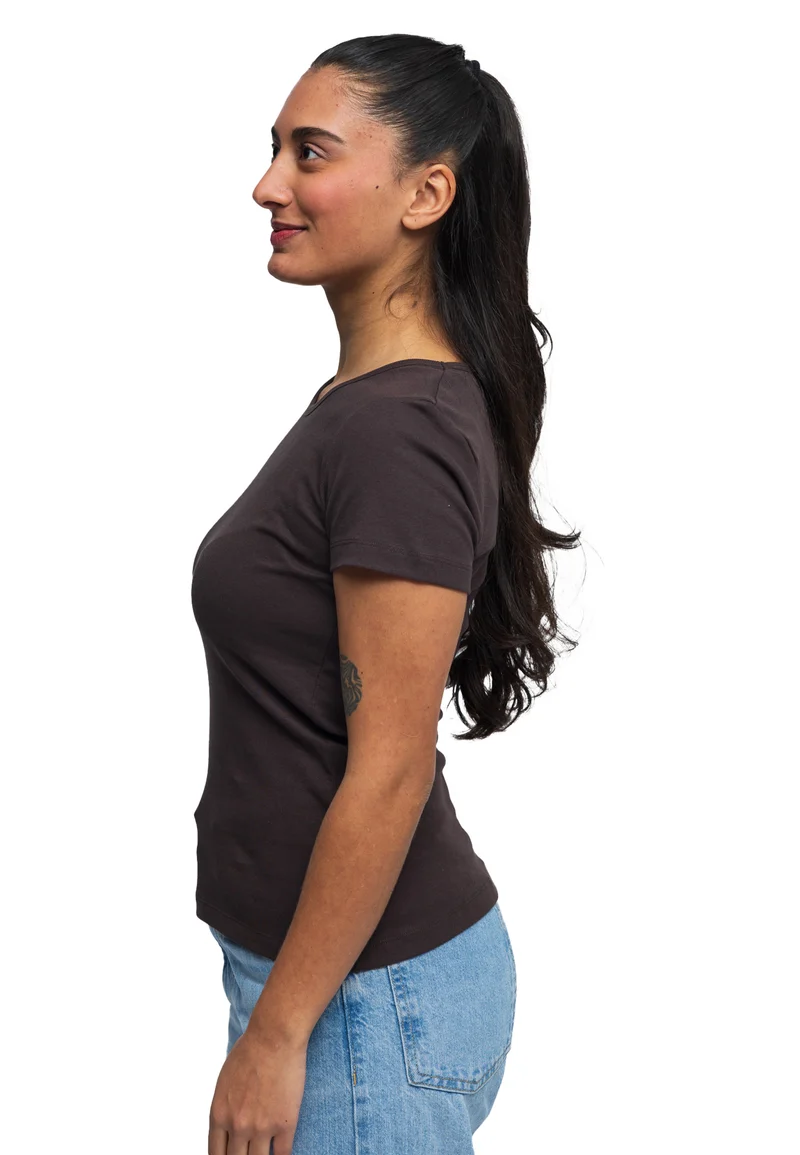 2850 Sally – Nachhaltiges Damen Rib T-Shirt mit Rundhals