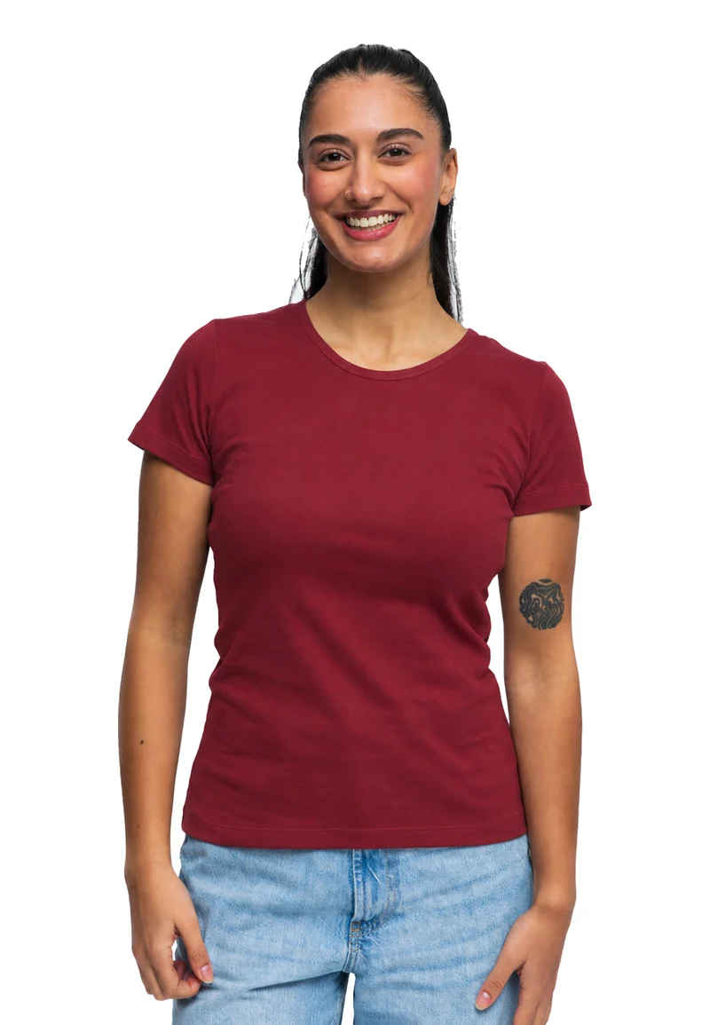 2850 Sally – Nachhaltiges Damen Rib T-Shirt mit Rundhals