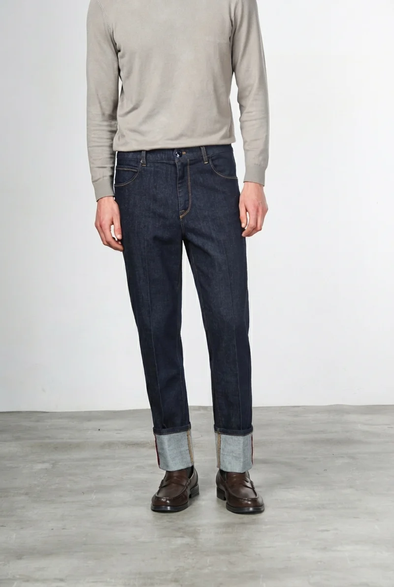 Pantalon Harris homme 5 poches en denim technique stretch carrot fit
