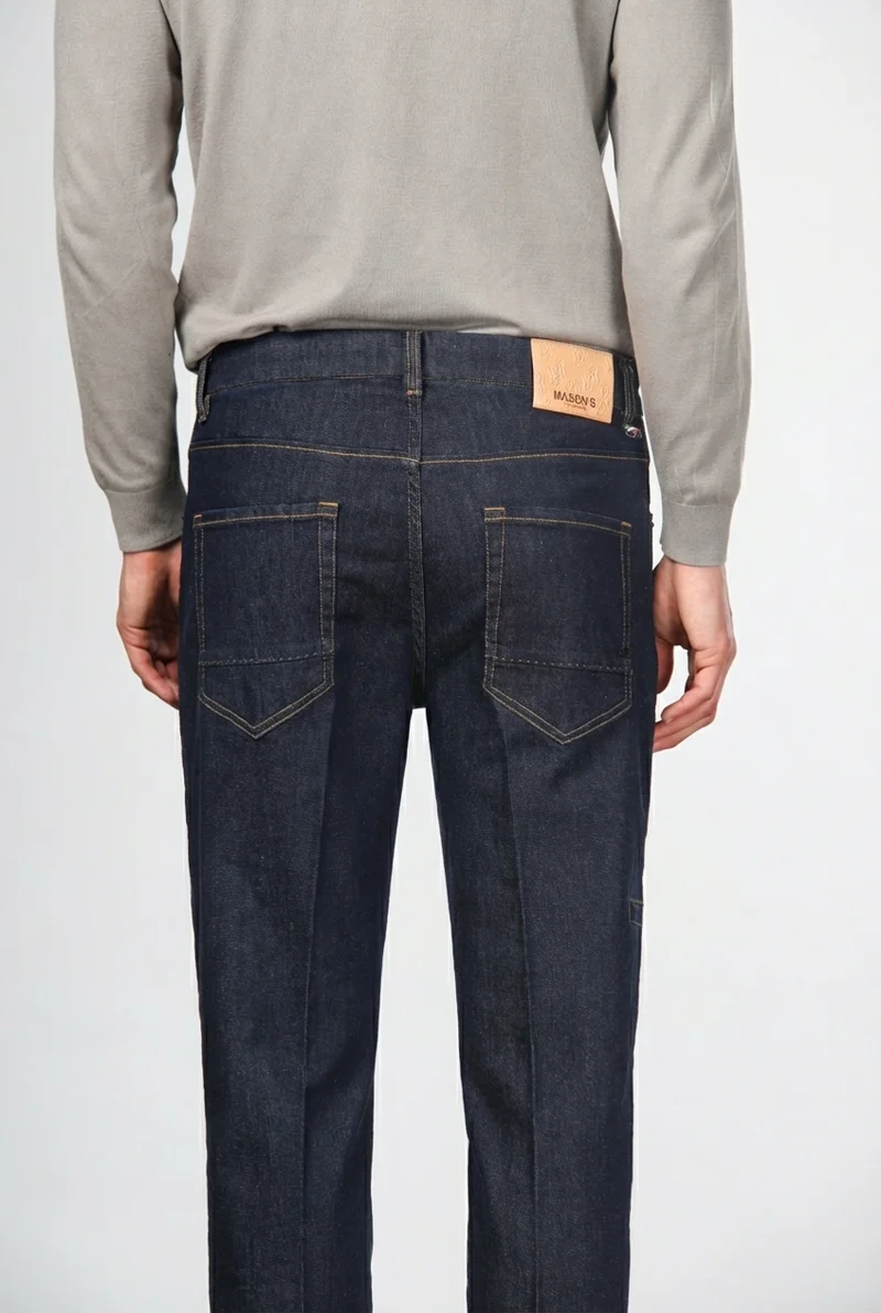 Pantalon Harris homme 5 poches en denim technique stretch carrot fit