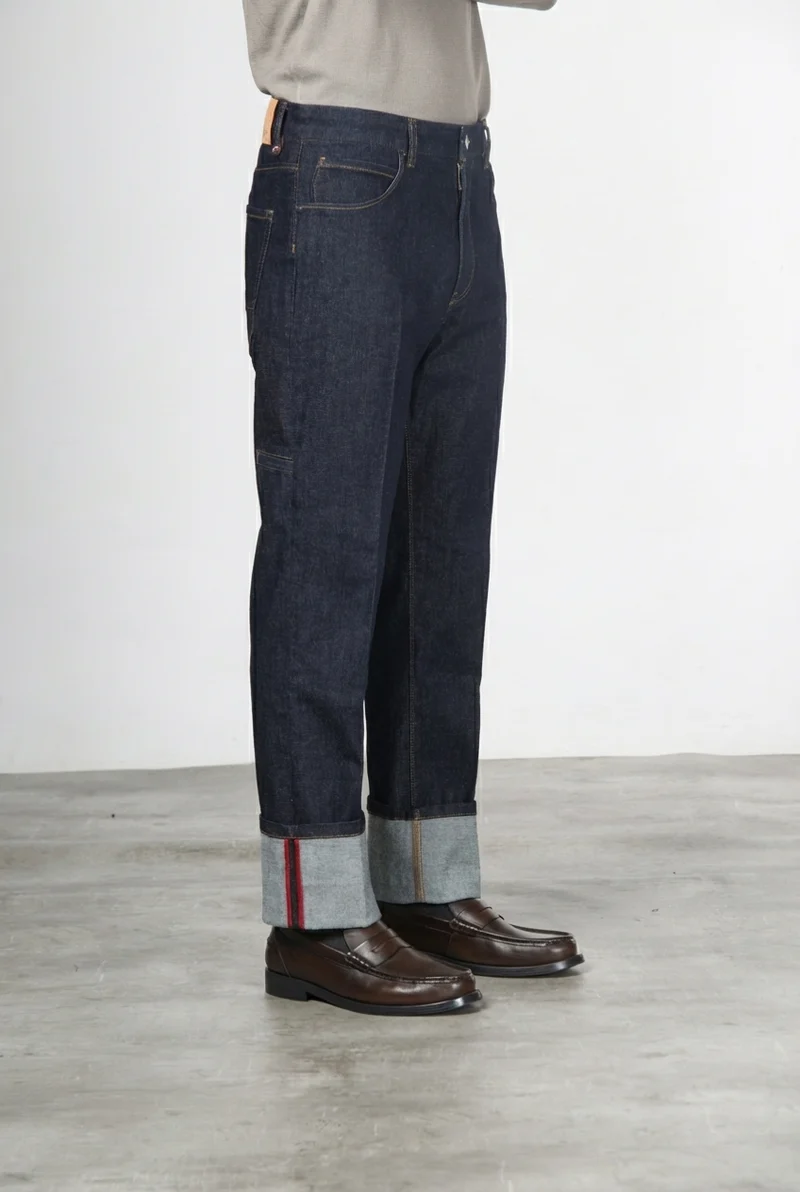 Pantalon Harris homme 5 poches en denim technique stretch carrot fit