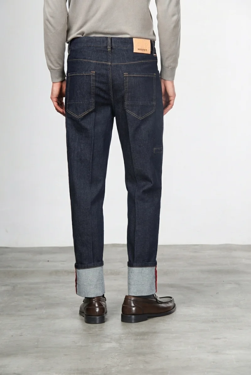 Pantalon Harris homme 5 poches en denim technique stretch carrot fit