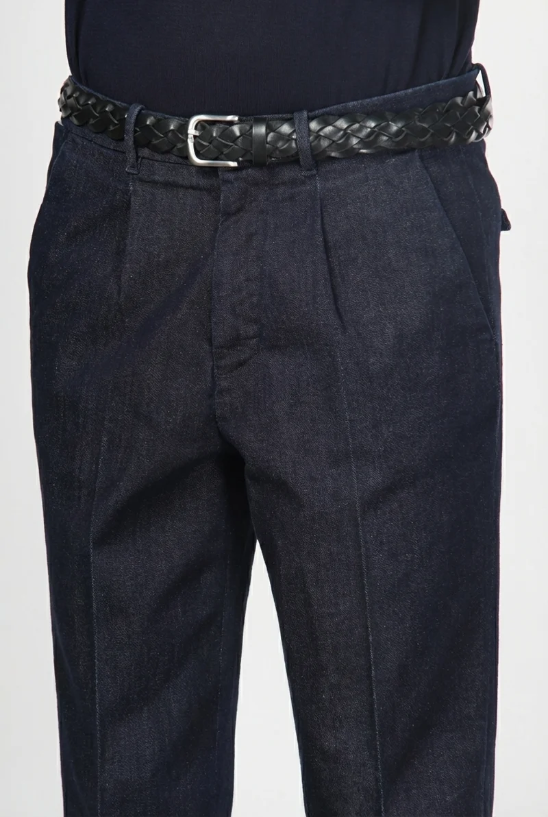 Pinces pantalon chino homme en techno denim stretch relaxed fit