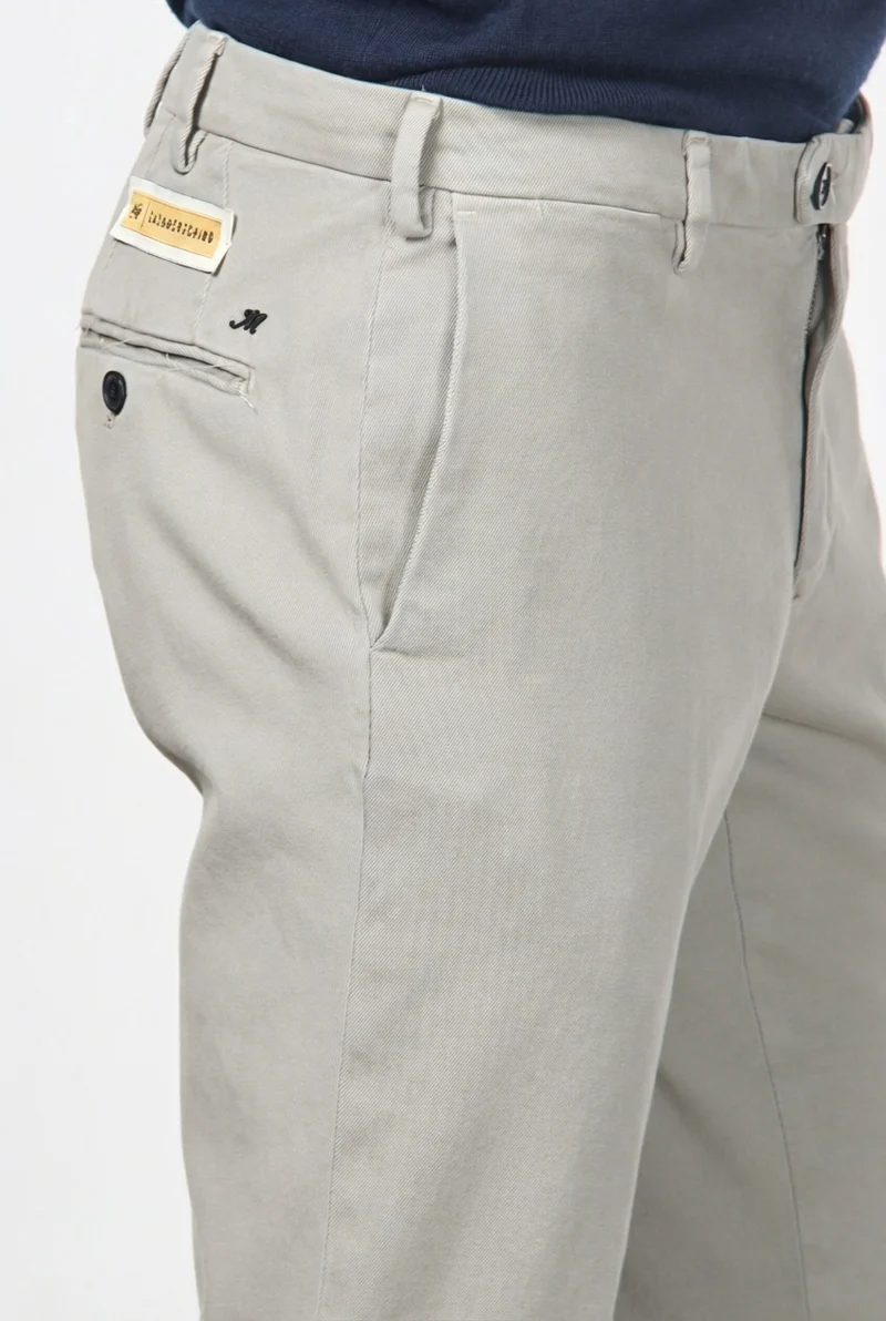 New York pantalon chino homme en twill de coton et cachemire regular fit