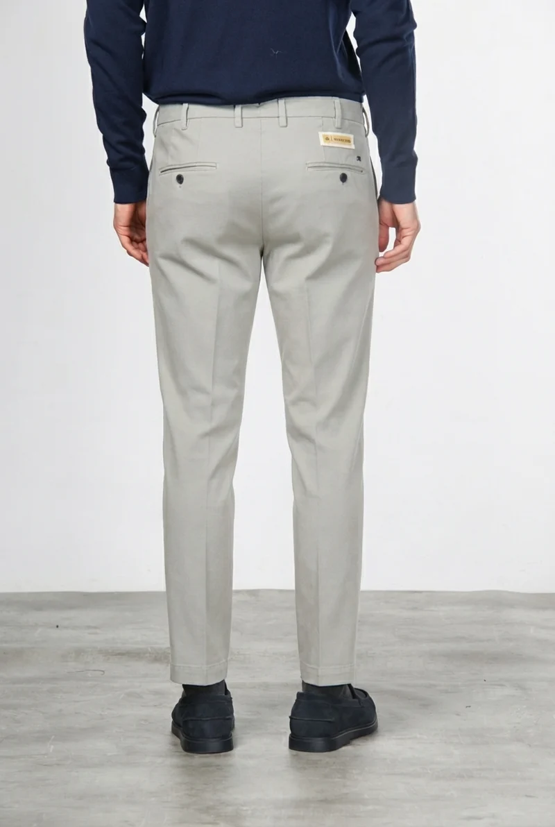 New York pantalon chino homme en twill de coton et cachemire regular fit