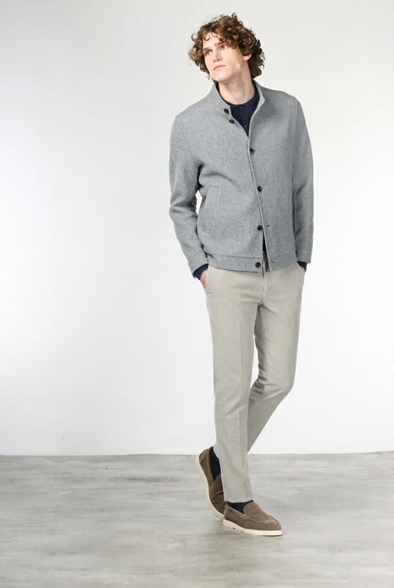 Milano Jogger pantalon chino homme en velours 500 raies extra slim fit